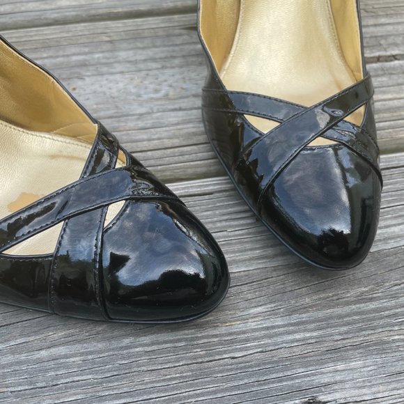 J Crew Women Heels Shoes Pump Black Patent Leather - Picture 5 of 13
